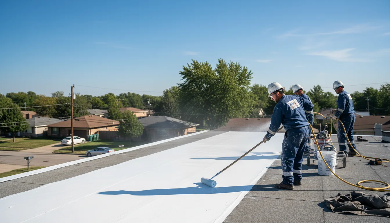 Commercial roof coating in Holly Springs, NC near me